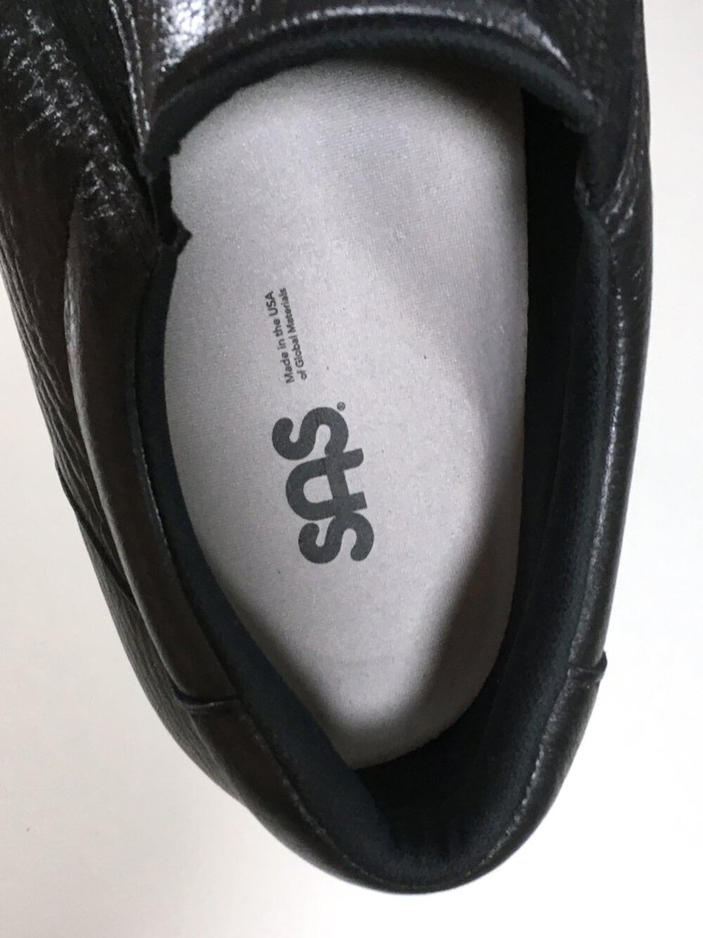 SAS Side Gore Slip On Shoes Mens Size 11 WW Wide Black Leather - Picture 9 of 9